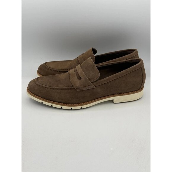 Cole Haan Flexgrand+ Men\'s Suede Penny Loafers, Color: Truffle main image 8